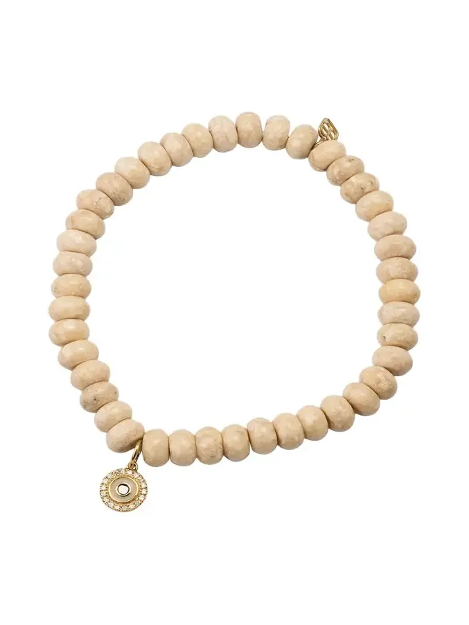 Evil Eye Charm & Jasper Bead Bracelet Evil Eye Charm & Jasper Bead Bracelet
