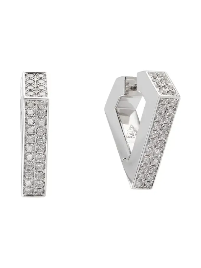 18k White Gold Maxi Diamond Brute Diamanti Earrings 18k White Gold Maxi Diamond Brute Diamanti Earrings