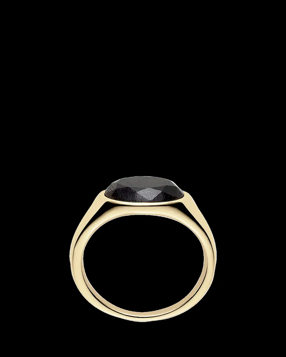 Kinraden Men's Kindred 18K Gold Mpingo Blackwood Signet Ring | Thumbnail 2 Kinraden Men's Kindred 18K Gold Mpingo Blackwood Signet Ring | Thumbnail 2