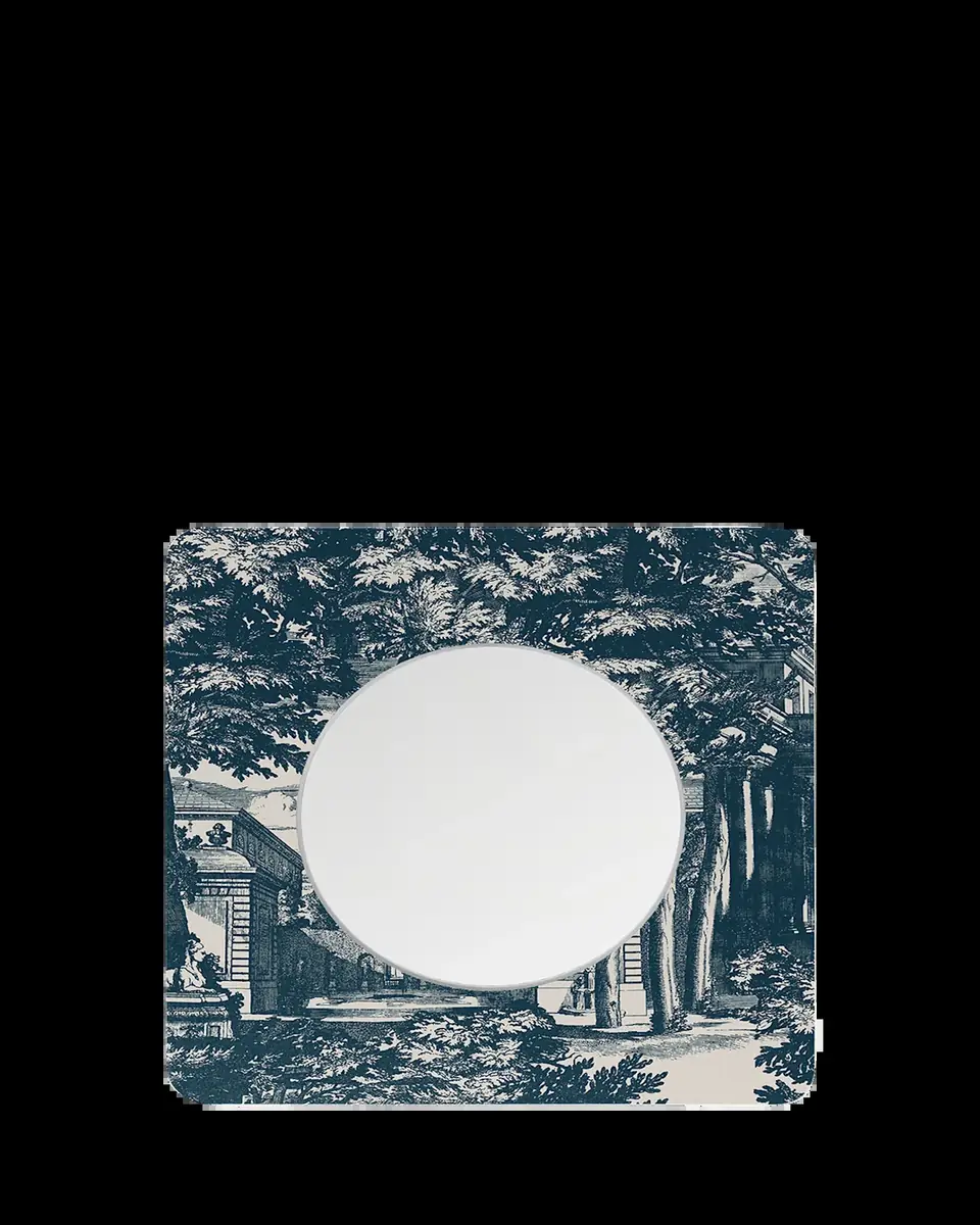 FORNASETTI Square Frame With Flat Mirror - Giardino Settecentesco Blue Ivory | Thumbnail 2 FORNASETTI Square Frame With Flat Mirror - Giardino Settecentesco Blue Ivory | Thumbnail 2