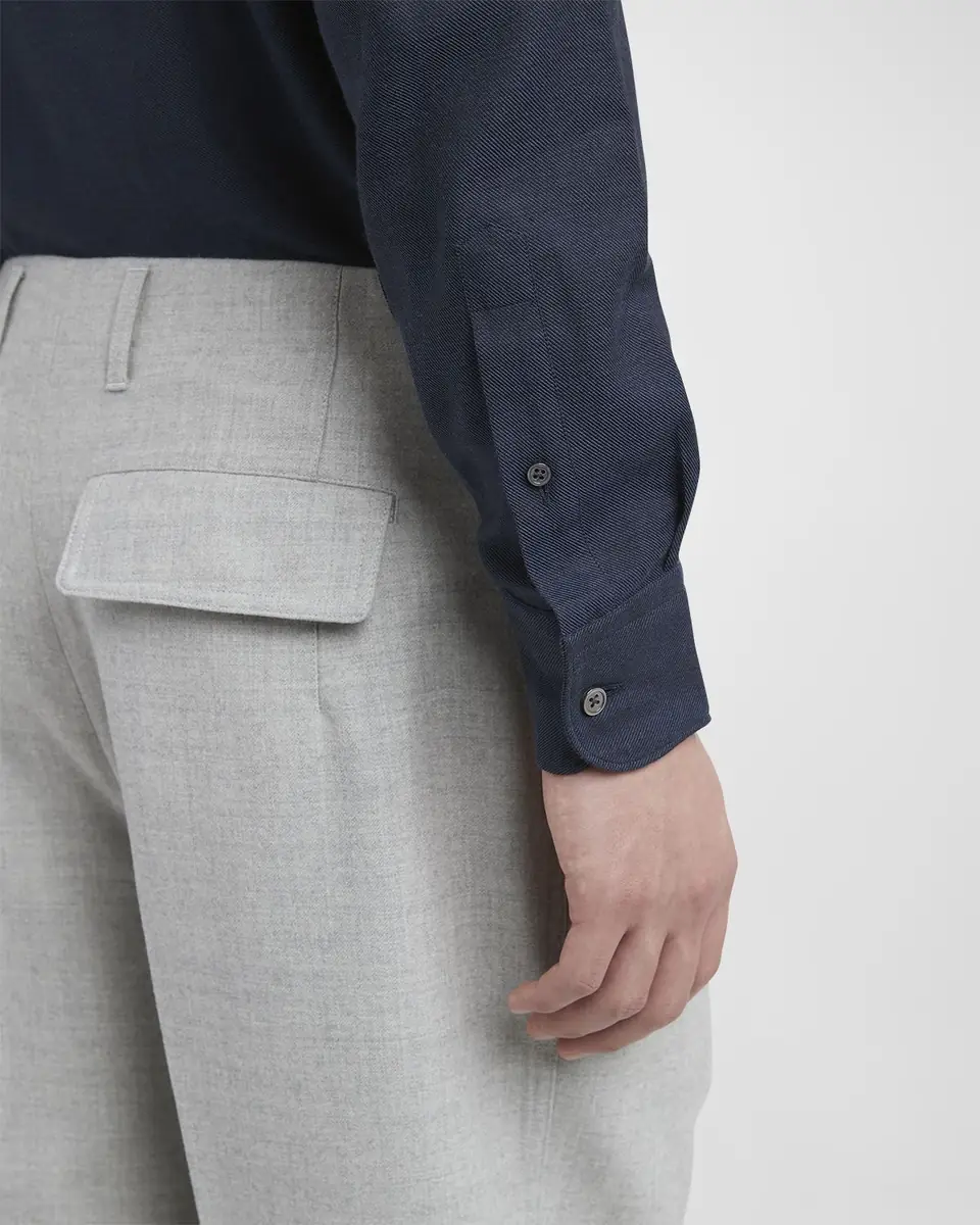 ZEGNA Men's Cashmere-Cotton Cashco Sport Shirt | Thumbnail 2 ZEGNA Men's Cashmere-Cotton Cashco Sport Shirt | Thumbnail 2