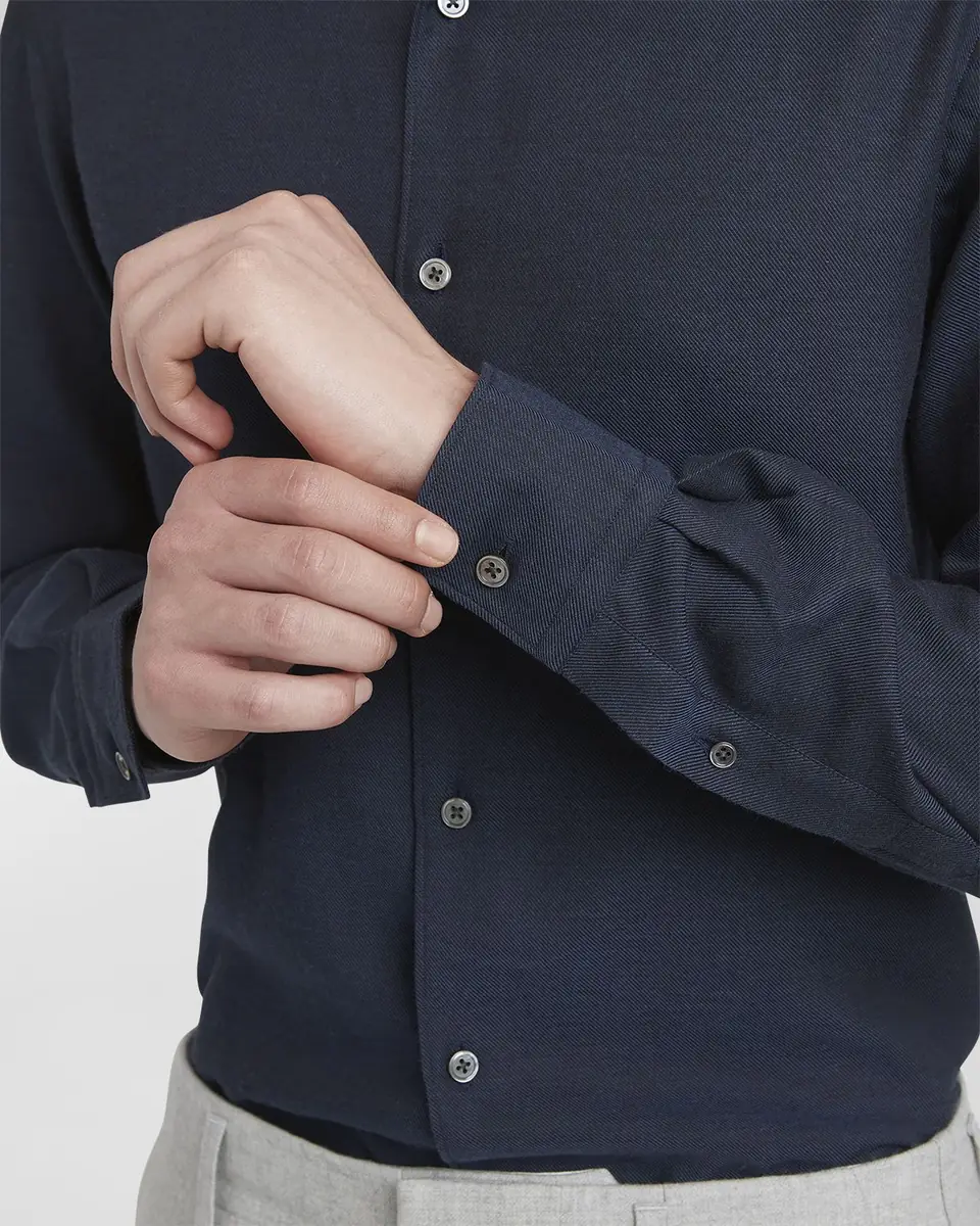 ZEGNA Men's Cashmere-Cotton Cashco Sport Shirt | Thumbnail 3 ZEGNA Men's Cashmere-Cotton Cashco Sport Shirt | Thumbnail 3