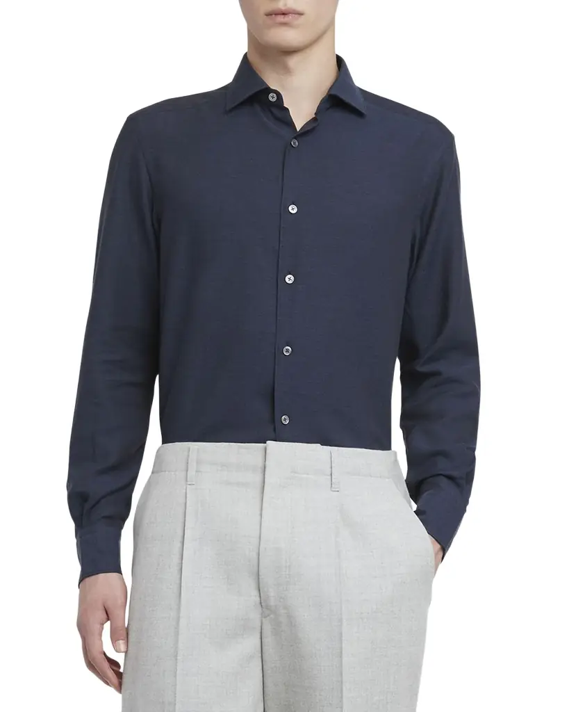 Men's Cashmere-Cotton Cashco Sport Shirt Men's Cashmere-Cotton Cashco Sport Shirt