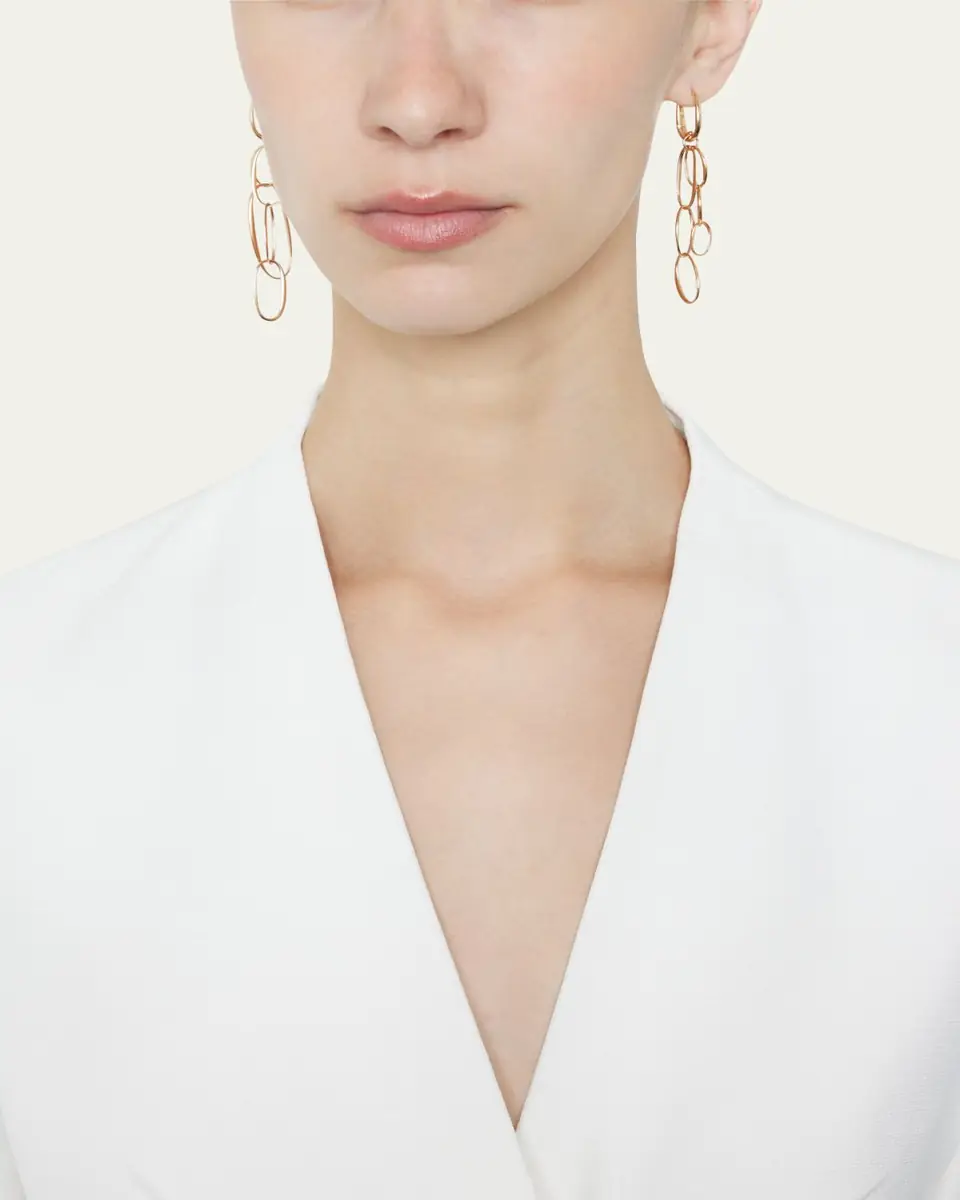 Pomellato 18k Rose Gold Oval-Link Earrings | Thumbnail 2 Pomellato 18k Rose Gold Oval-Link Earrings | Thumbnail 2