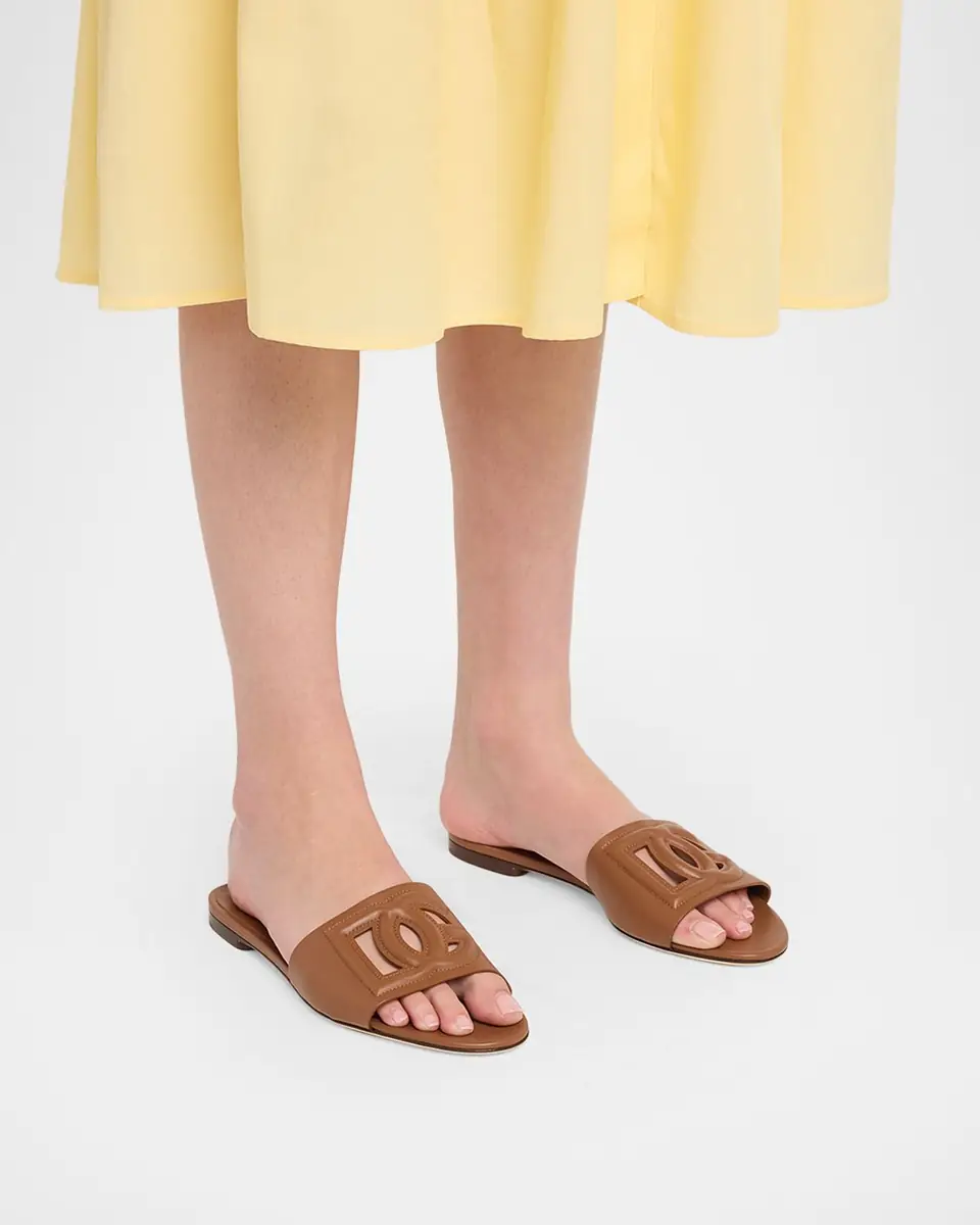Dolce & Gabbana Cutout DG Flat Slide Sandals | Thumbnail 42
