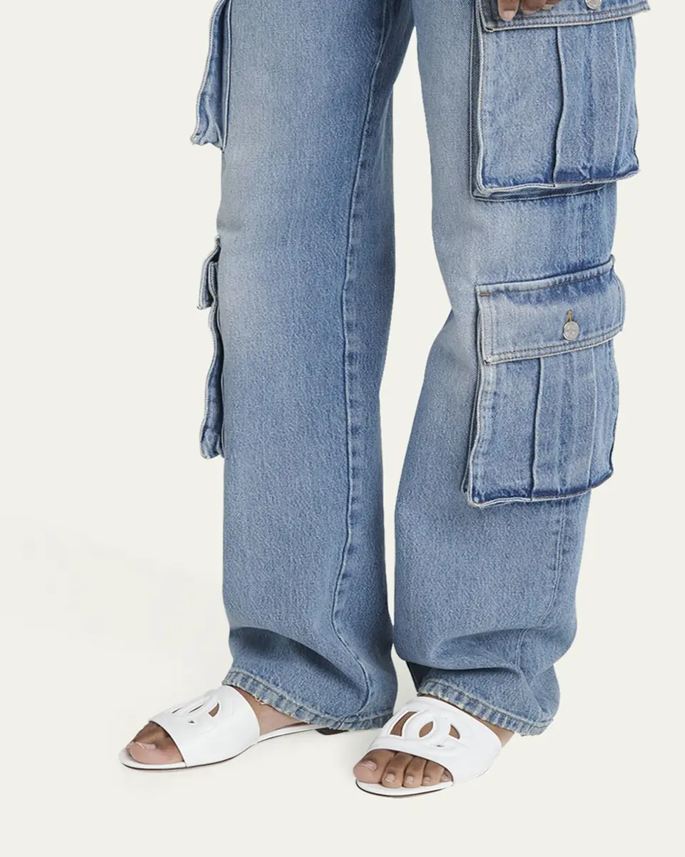 Dolce & Gabbana Cutout DG Flat Slide Sandals | Thumbnail 7