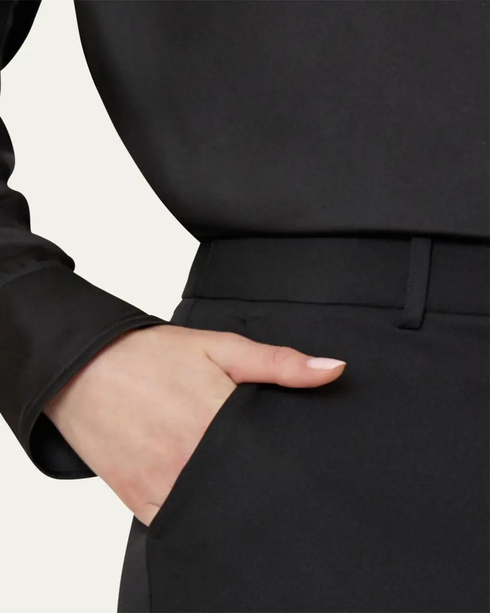 Milly Nicola Cropped Slim Cady Pants | Thumbnail 3