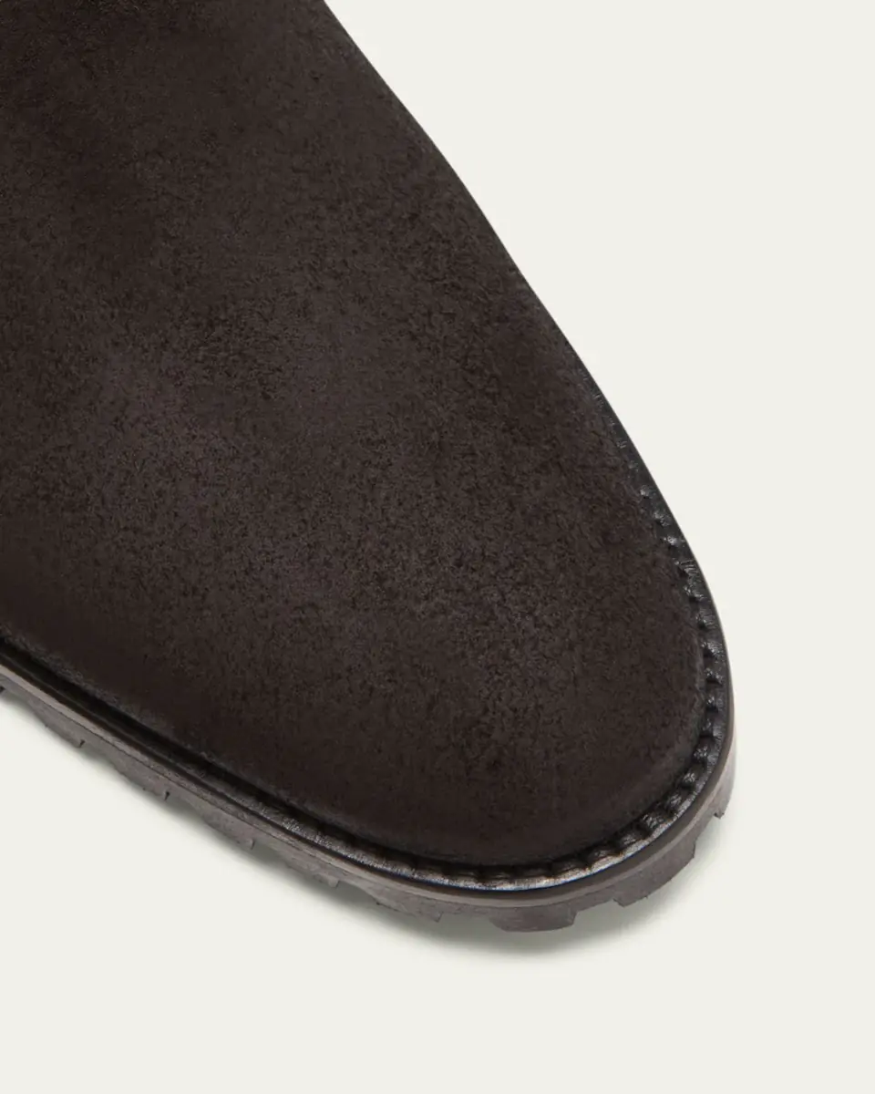 Manolo Blahnik Chelata Suede Chelsea Ankle Booties | Thumbnail 3