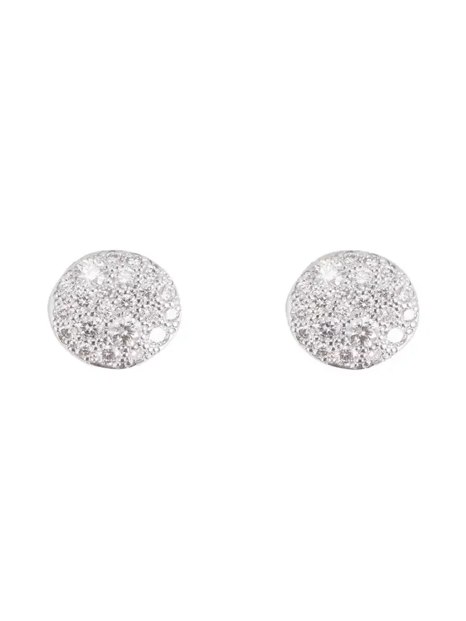 18K Rose Gold Sabbia Stud Earrings with Diamonds