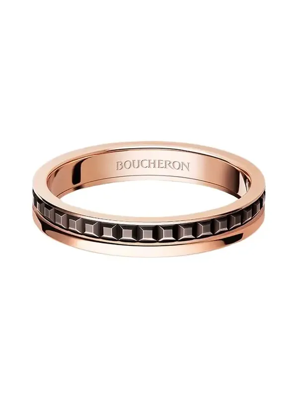 Quatre 18K Rose Gold & Brown PVD Band Ring Quatre 18K Rose Gold & Brown PVD Band Ring
