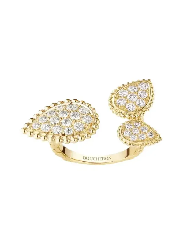 Yellow Gold Serpent Boheme Diamond 3-Motif Ring