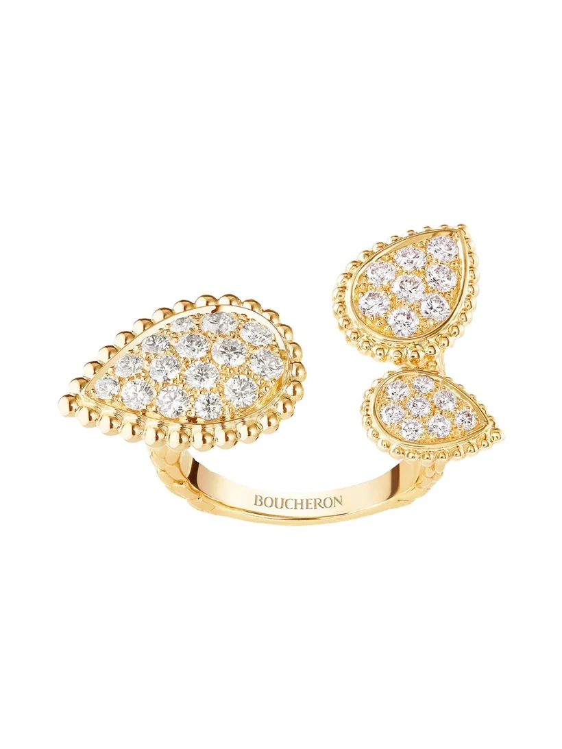 Yellow Gold Serpent Boheme Diamond 3-Motif Ring Yellow Gold Serpent Boheme Diamond 3-Motif Ring