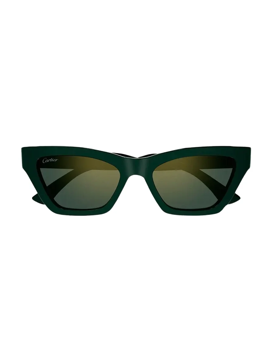 Cartier Logo Acetate Cat-Eye Sunglasses