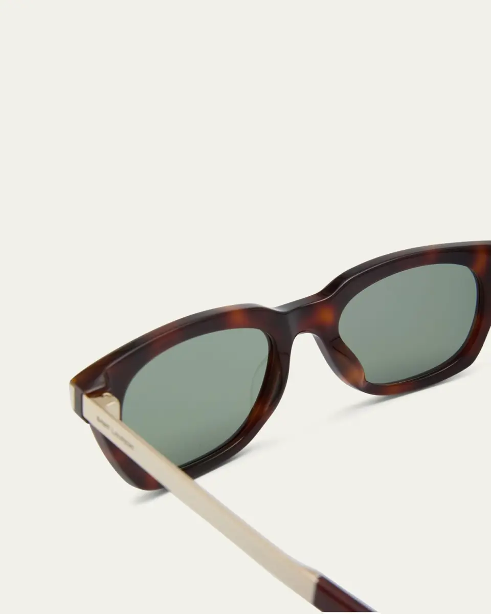 Saint Laurent Men's Combi Acetate Rectangle Sunglasses | Thumbnail 4 Saint Laurent Men's Combi Acetate Rectangle Sunglasses | Thumbnail 4