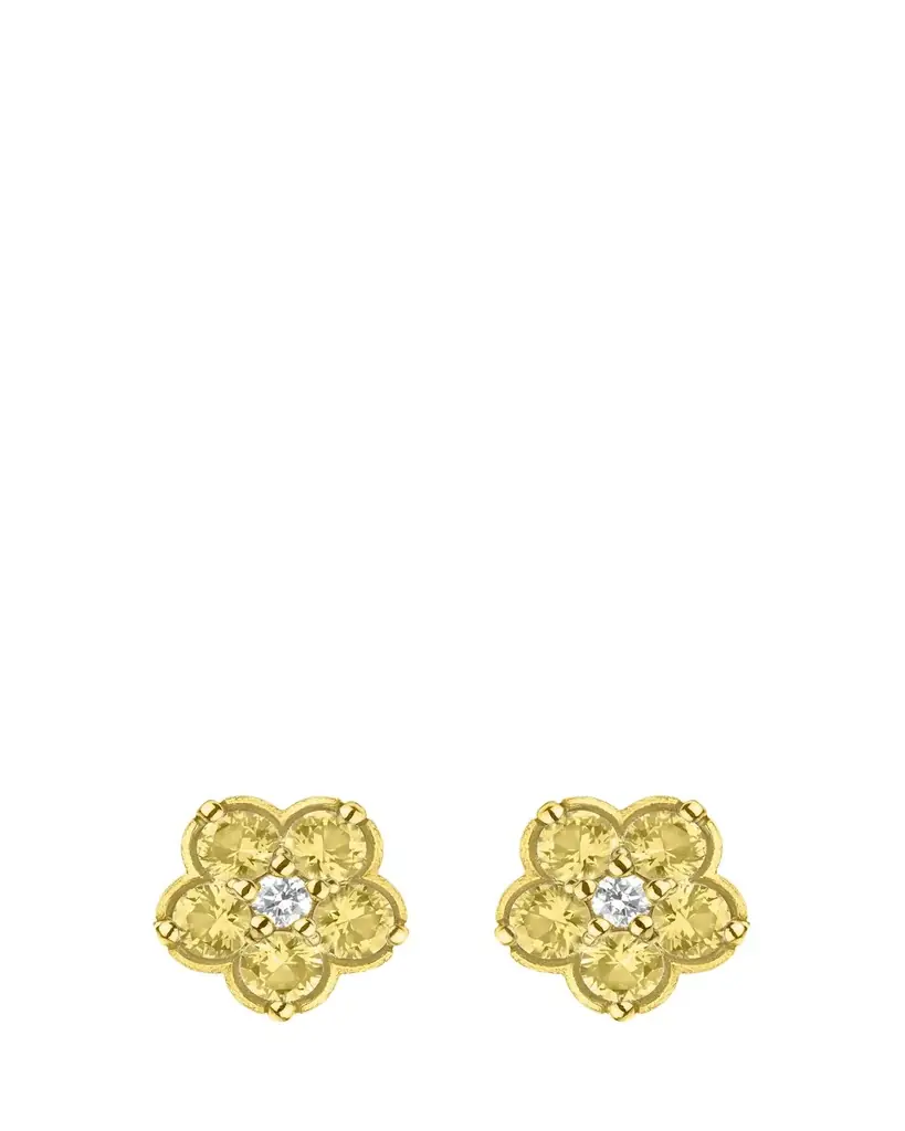 Paul Morelli 18K Yellow Gold Mini Wild Child Earrings with Diamonds and Yellow Sapphires | Image 1 Paul Morelli 18K Yellow Gold Mini Wild Child Earrings with Diamonds and Yellow Sapphires | Image 1