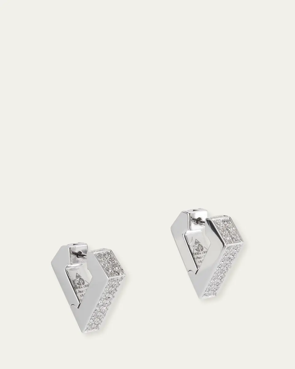 DRIES CRIEL 18k White Gold Medium Diamond Brute Diamanti Earrings | Thumbnail 3