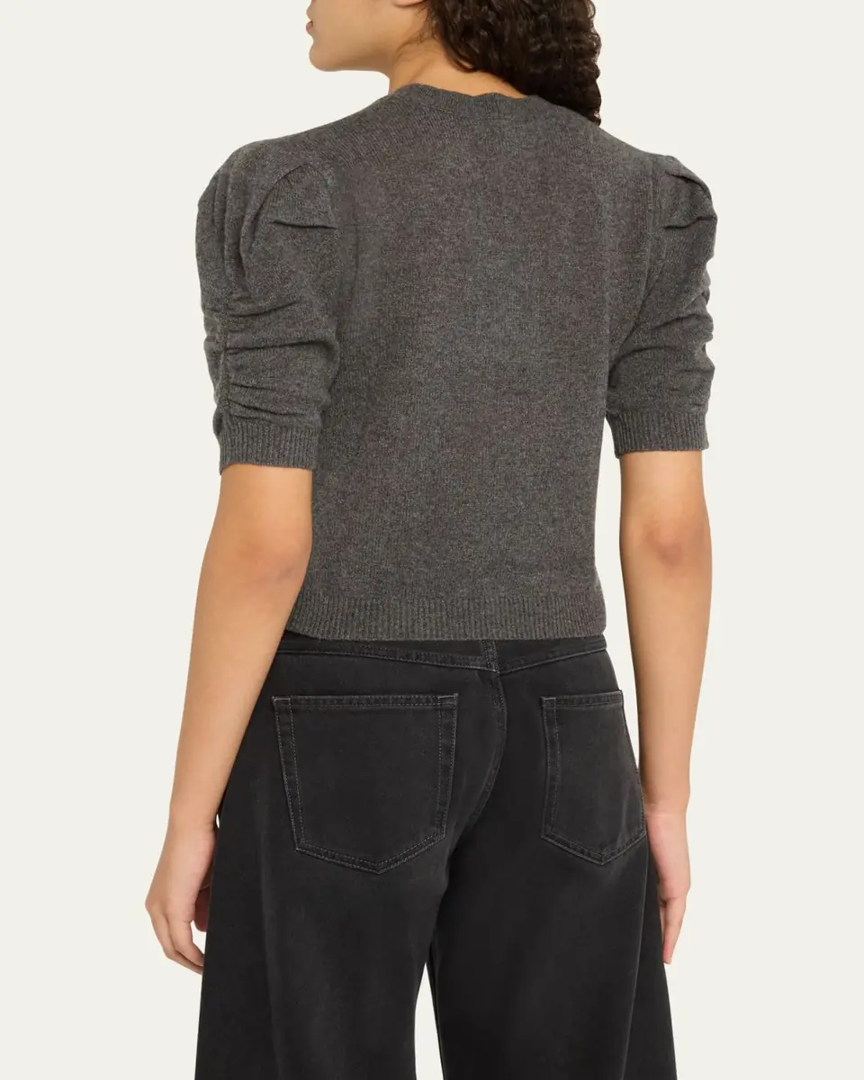 FRAME Ruched Cashmere-Wool Sweater | Thumbnail 7 FRAME Ruched Cashmere-Wool Sweater | Thumbnail 7