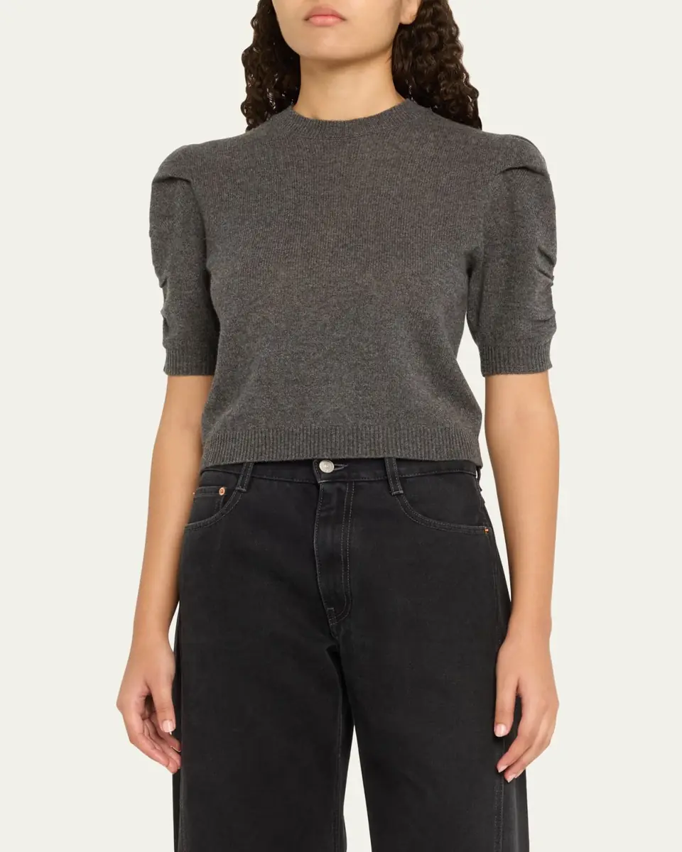 FRAME Ruched Cashmere-Wool Sweater | Thumbnail 8 FRAME Ruched Cashmere-Wool Sweater | Thumbnail 8