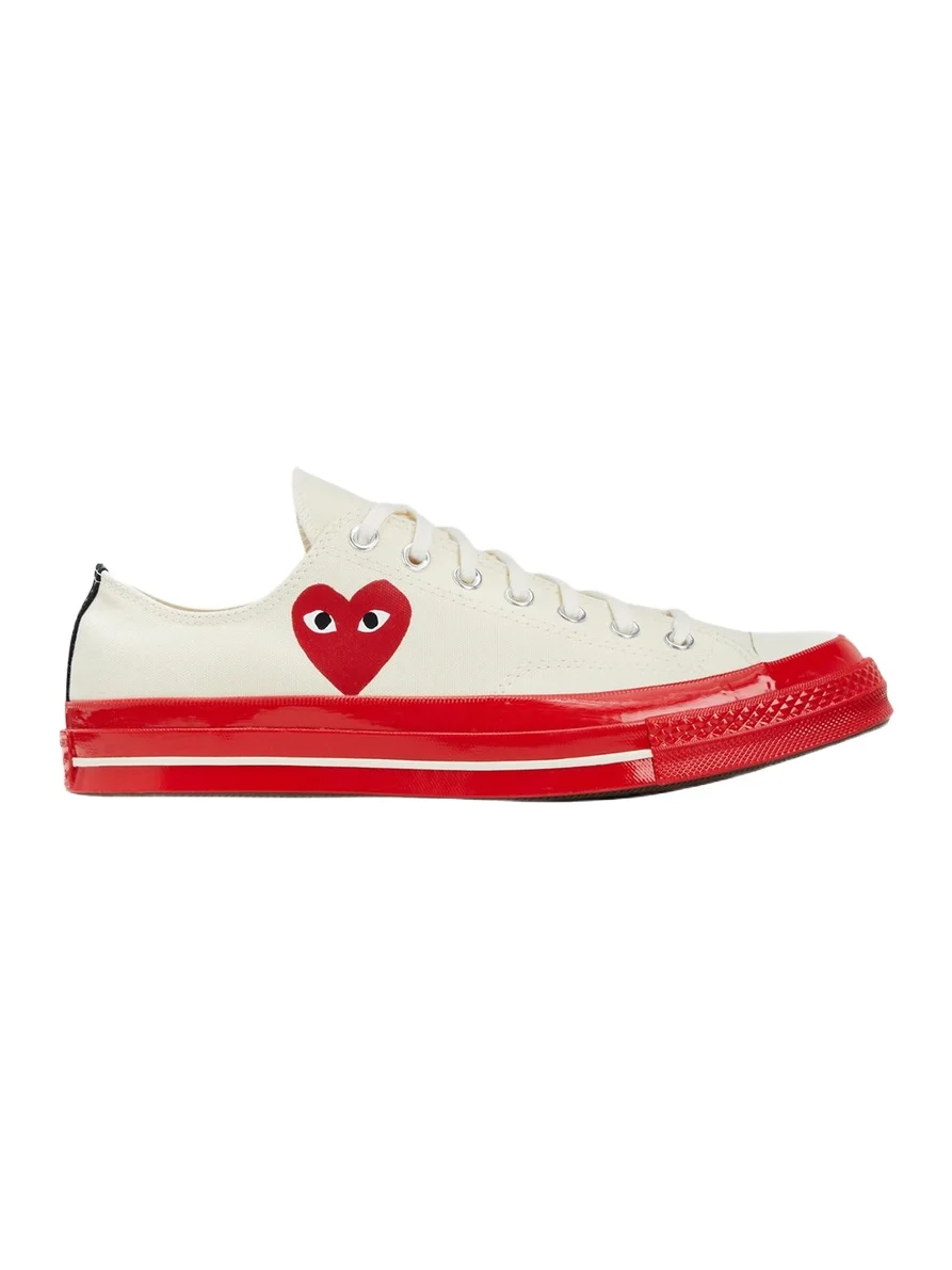 CDG Play x Converse Red Sole Canvas Low-Top Sneakers