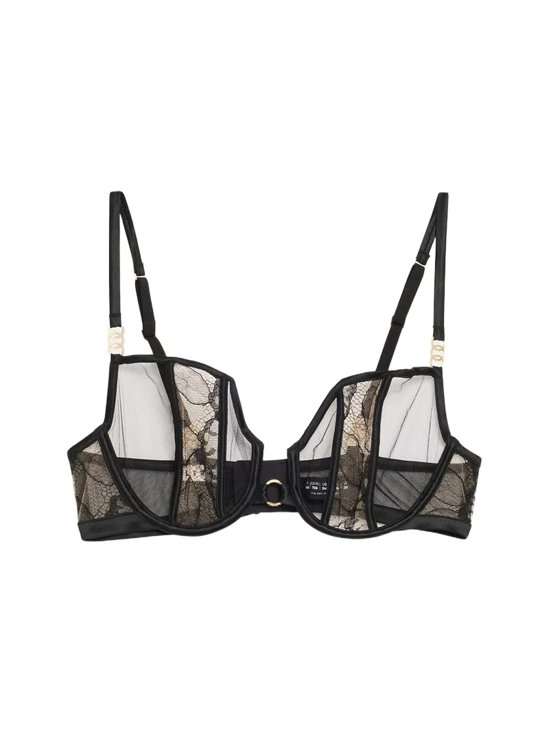 Livy Adorn Lace & Silk Satin Balconette Bra