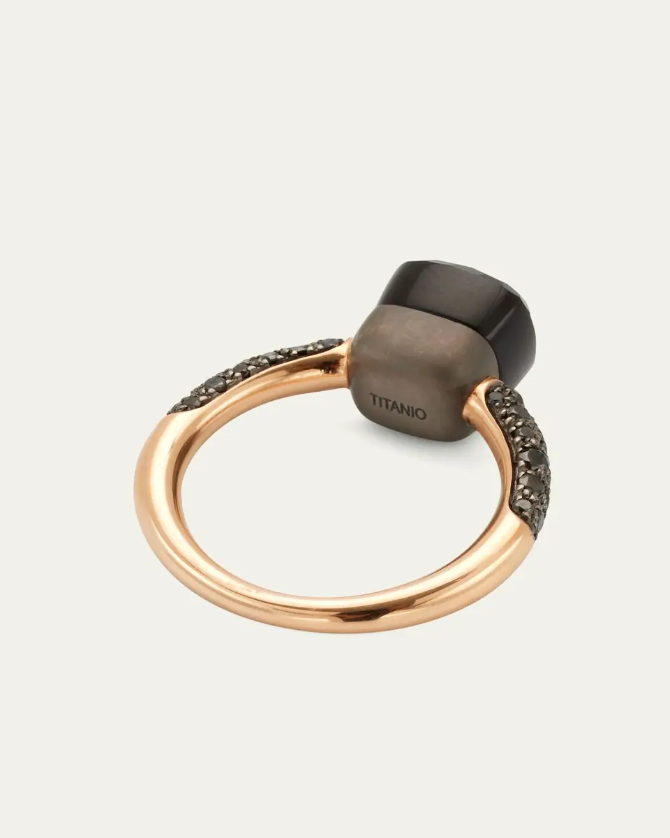 Pomellato NUDO Petite 18k Gold/Titanium Ring with Obsidian & Black Diamond | Thumbnail 4 Pomellato NUDO Petite 18k Gold/Titanium Ring with Obsidian & Black Diamond | Thumbnail 4