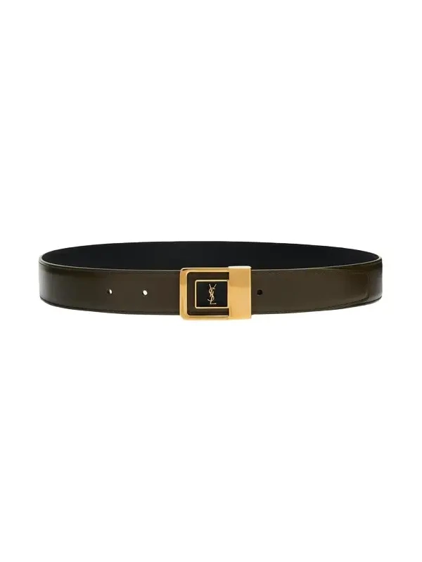 Saint Laurent YSL Buckle Leather Belt