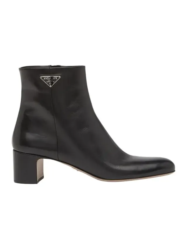 Leather Zip Ankle-Booties Leather Zip Ankle-Booties