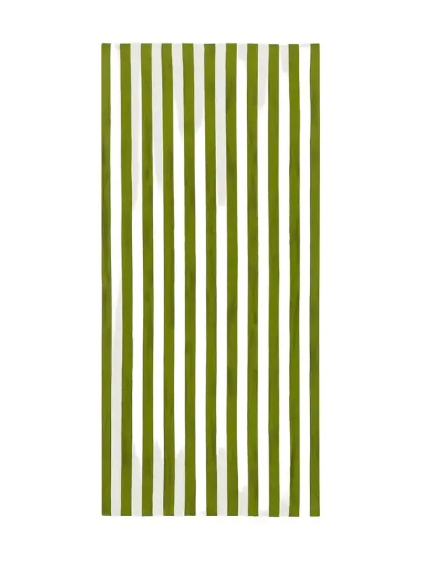 SUMMERILL & BISHOP Avocado Green Stripe Tablecloth, 65" x 98"