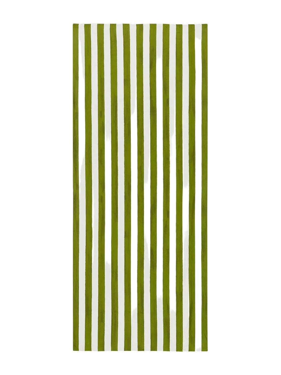 SUMMERILL & BISHOP Avocado Green Stripe Tablecloth, 65" x 98"