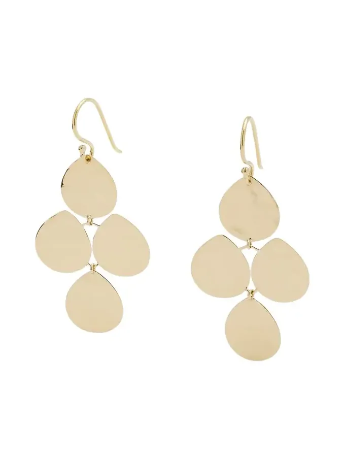 Small Crinkle Cascade Earrings in 18K Gold Small Crinkle Cascade Earrings in 18K Gold