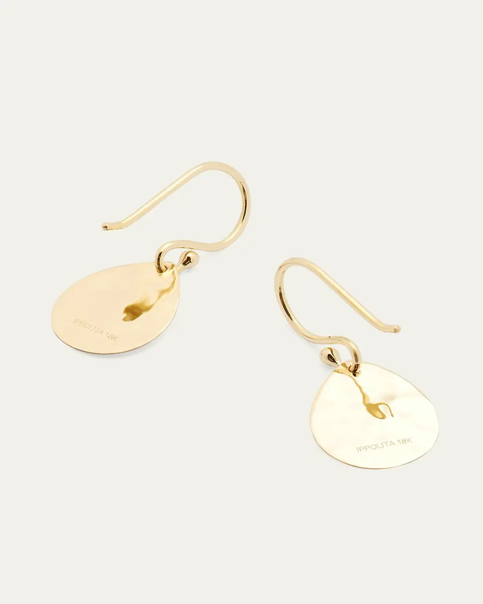 Ippolita 18K Classico Crinkle Hammered Teardrop Earrings, S | Thumbnail 4