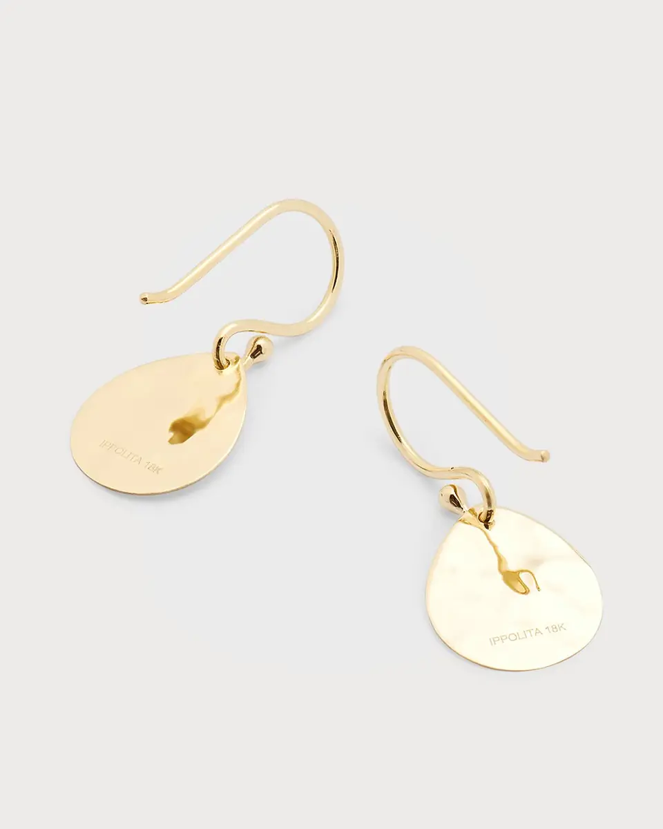 Ippolita 18K Classico Crinkle Hammered Teardrop Earrings, S | Thumbnail 7
