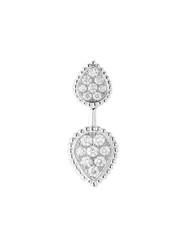 Serpent Boheme Diamond Earring in White Gold, Single