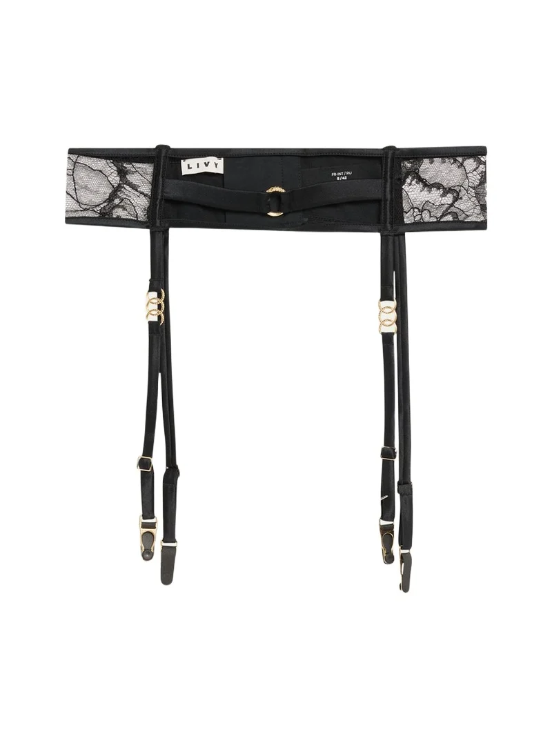Livy Adorn Lace & Silk Satin Suspender Belt