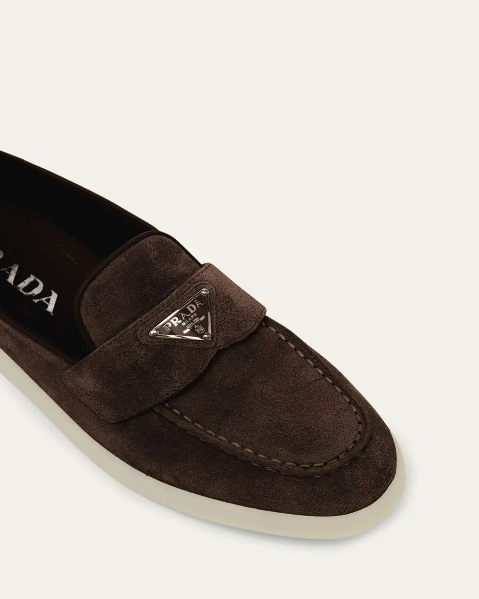 Prada Saint Tropez Suede Loafers | Thumbnail 13 Prada Saint Tropez Suede Loafers | Thumbnail 13
