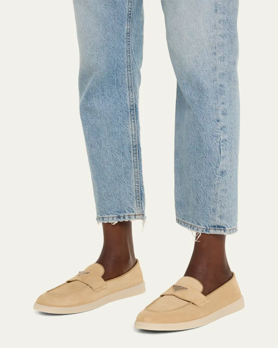 Prada Saint Tropez Suede Loafers | Thumbnail 14 Prada Saint Tropez Suede Loafers | Thumbnail 14