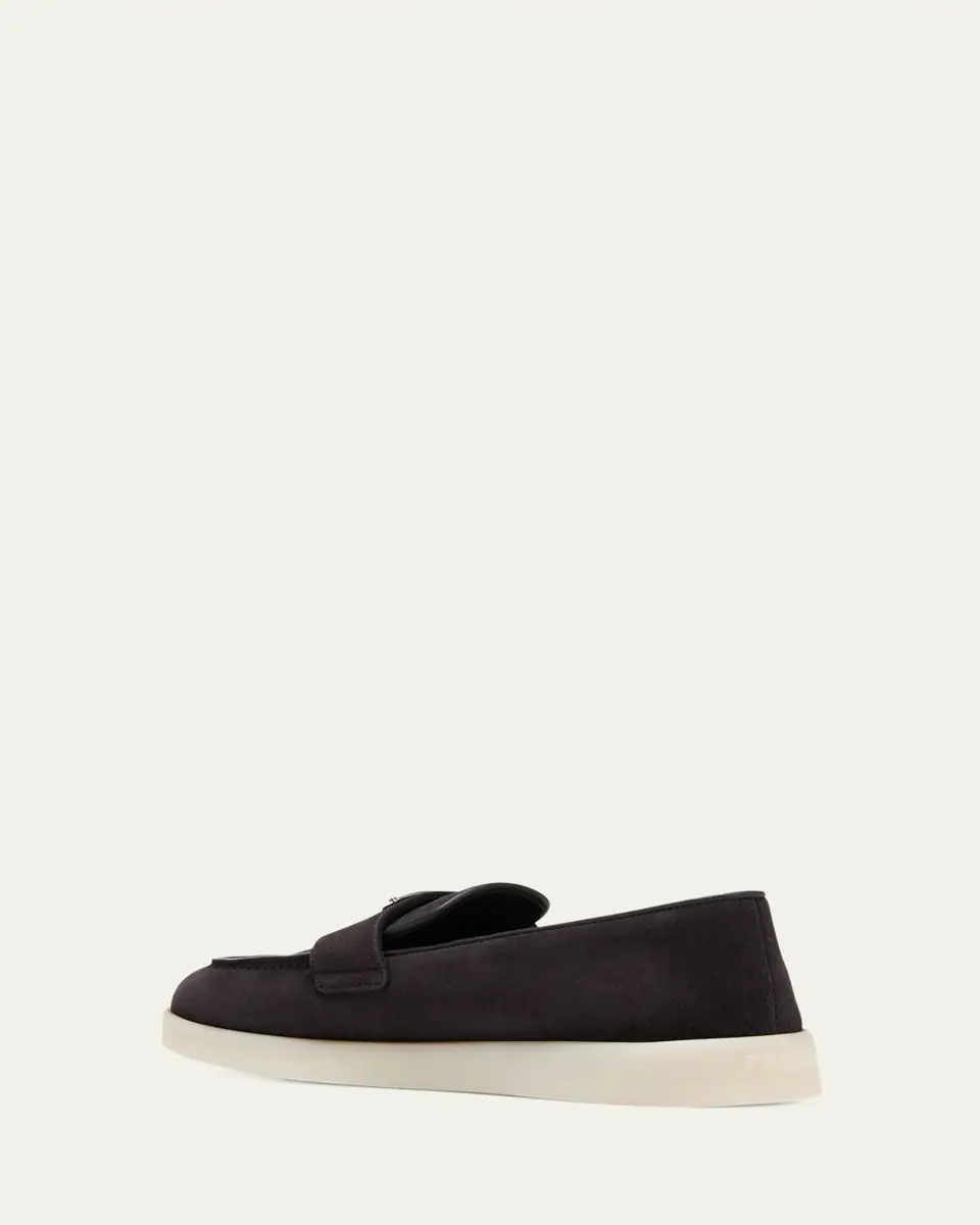 Prada Saint Tropez Suede Loafers | Thumbnail 4 Prada Saint Tropez Suede Loafers | Thumbnail 4