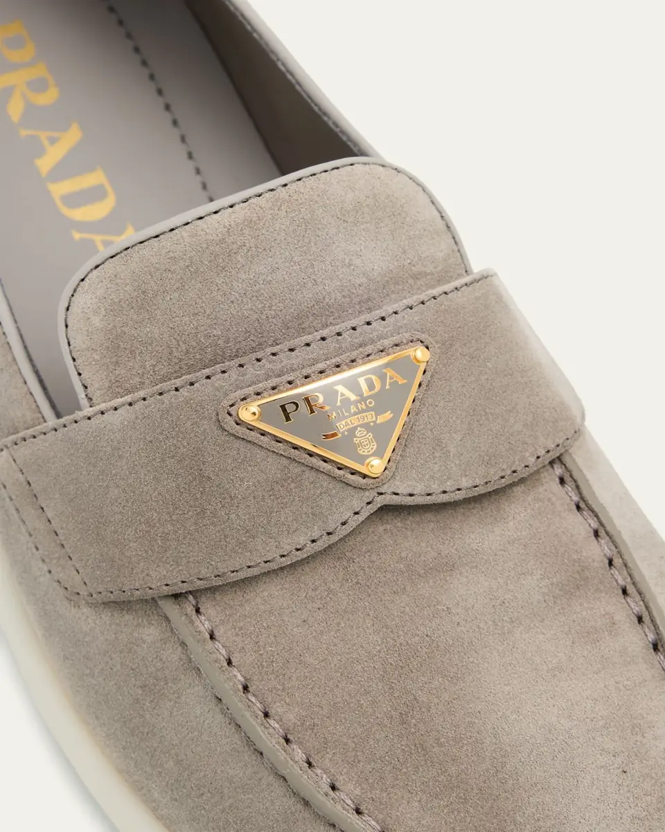 Prada Saint Tropez Suede Loafers | Thumbnail 9 Prada Saint Tropez Suede Loafers | Thumbnail 9