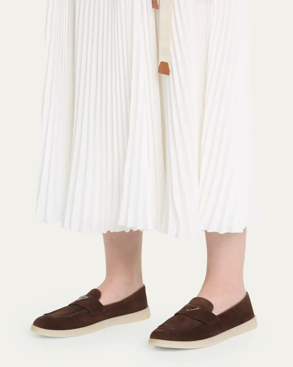 Prada Saint Tropez Suede Loafers | Thumbnail 10 Prada Saint Tropez Suede Loafers | Thumbnail 10