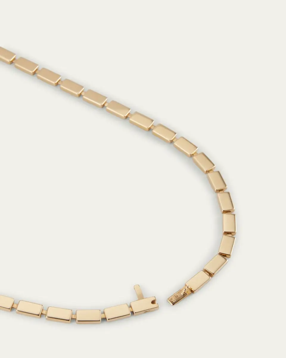 ILEANA MAKRI 18K Yellow Gold Diamond Baguette Cascade Necklace | Thumbnail 4 ILEANA MAKRI 18K Yellow Gold Diamond Baguette Cascade Necklace | Thumbnail 4