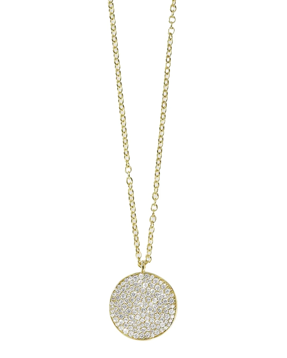 Medium Flower Pendant Necklace in 18K Gold with Diamonds