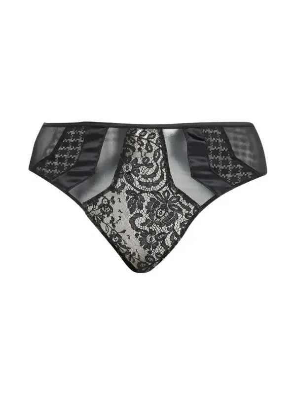 Macy High-Rise Lace & Mesh Briefs