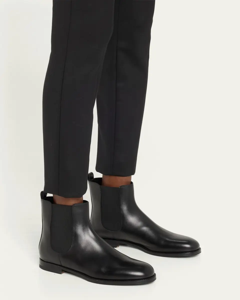 Manolo Blahnik Chelsa Leather Chelsea Ankle Booties | Thumbnail 5