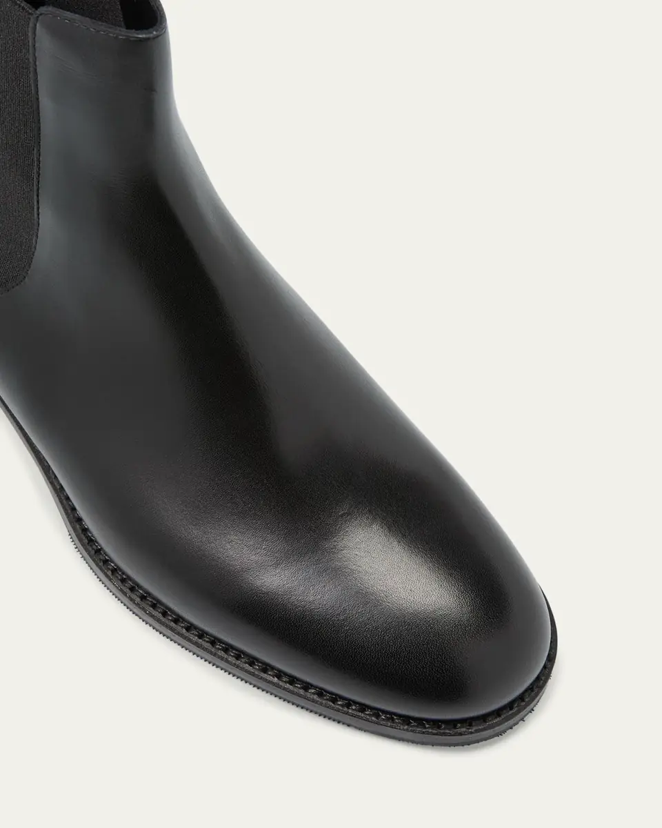 Manolo Blahnik Chelsa Leather Chelsea Ankle Booties | Thumbnail 8