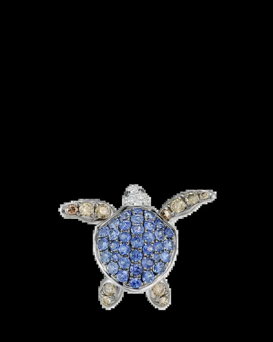 Mio Harutaka Blue Sapphire Turtle Earring, Single | Thumbnail 2 Mio Harutaka Blue Sapphire Turtle Earring, Single | Thumbnail 2