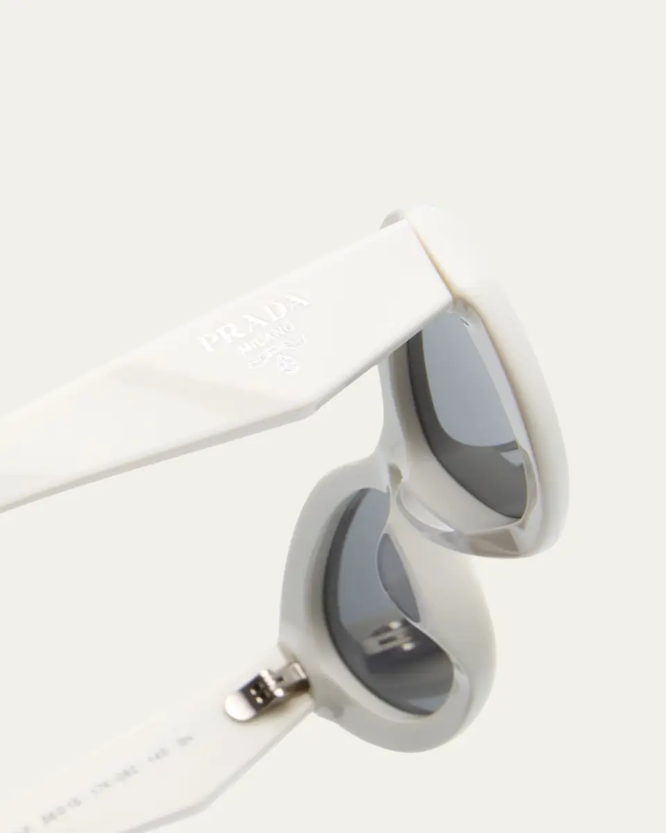 Prada PR 26ZSF Logo Beveled Acetate Oval Sunglasses | Thumbnail 8 Prada PR 26ZSF Logo Beveled Acetate Oval Sunglasses | Thumbnail 8