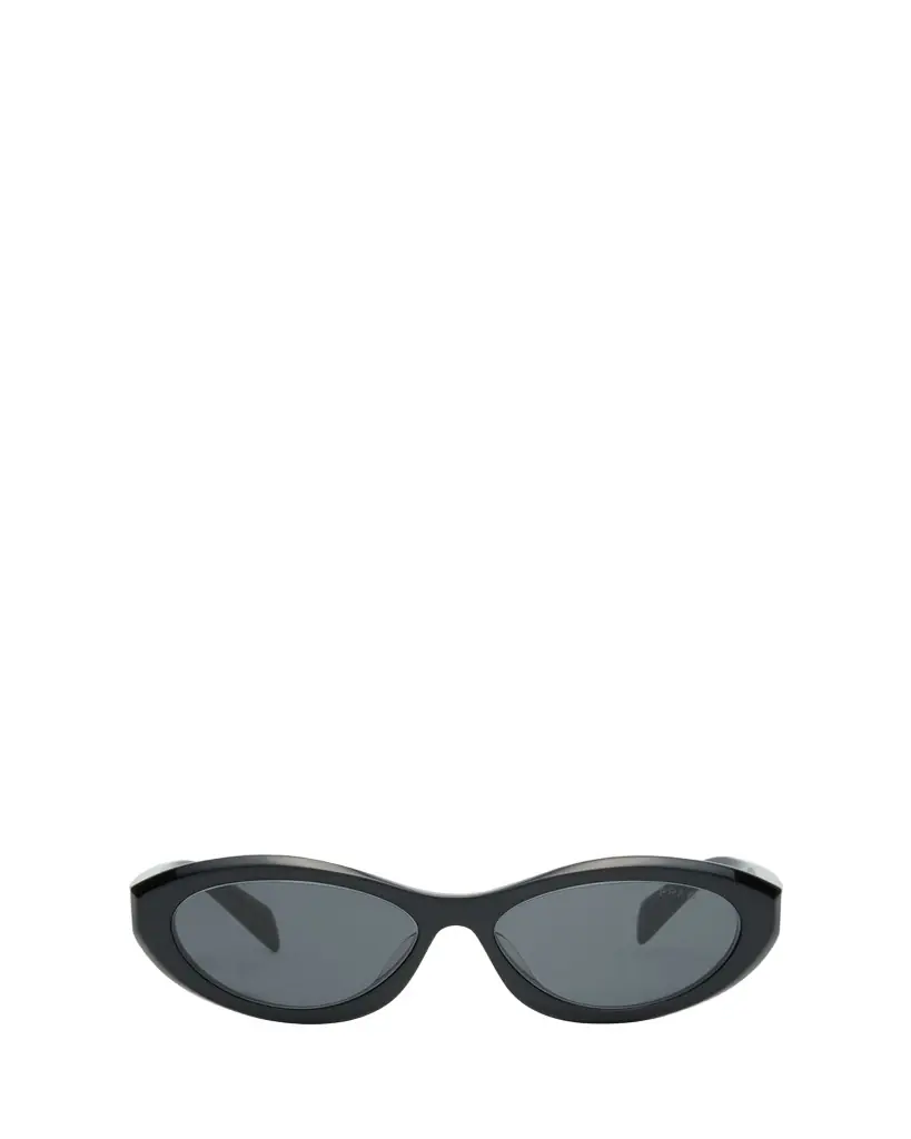 Prada PR 26ZSF Logo Beveled Acetate Oval Sunglasses | Image 1 Prada PR 26ZSF Logo Beveled Acetate Oval Sunglasses | Image 1