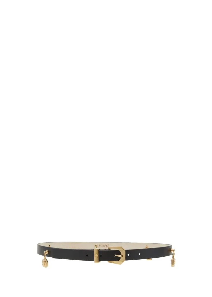 Versace H20 Medusa Charm Leather & Brass Belt | Thumbnail 3 Versace H20 Medusa Charm Leather & Brass Belt | Thumbnail 3