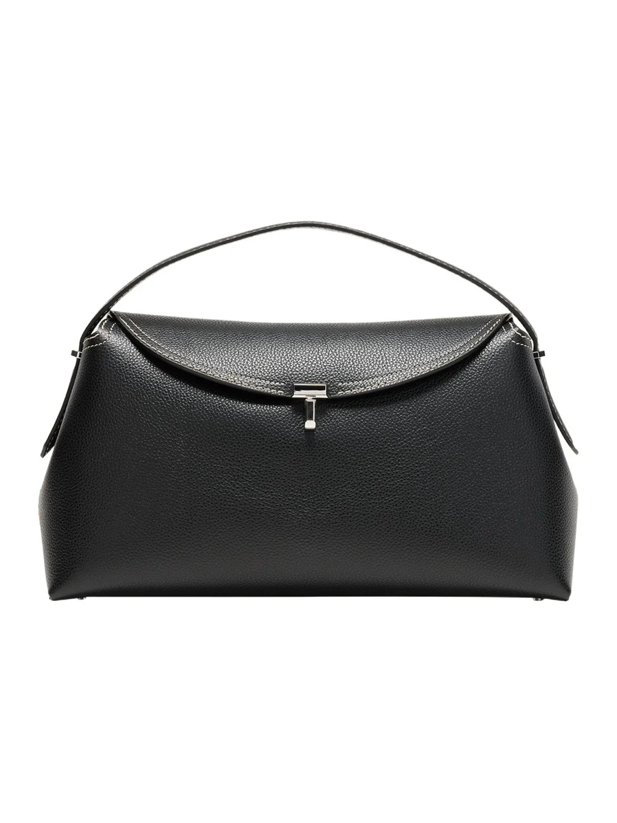 T-Lock Top Handle Bag in Pebble Grain Leather T-Lock Top Handle Bag in Pebble Grain Leather