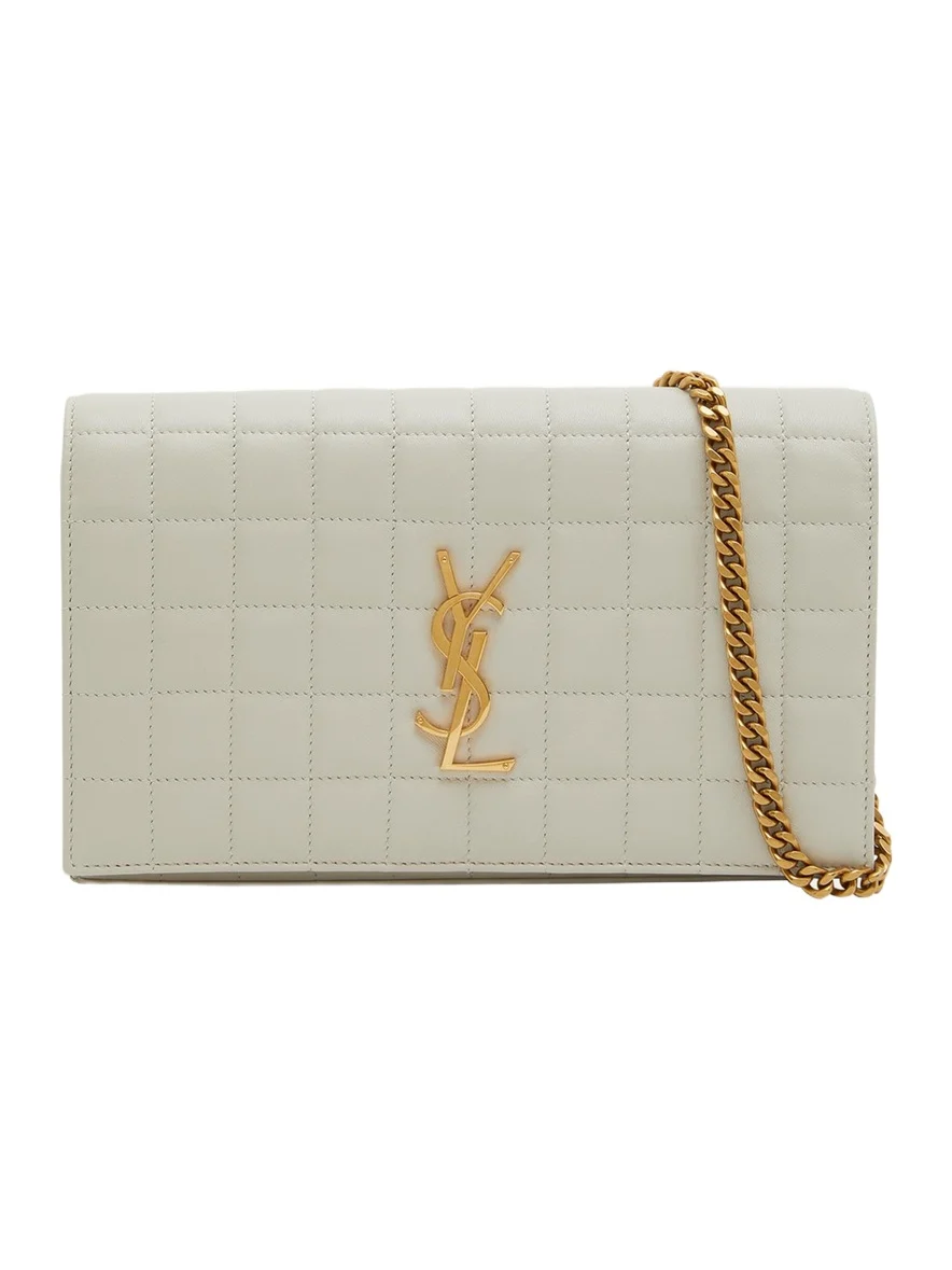 Cassandre YSL Wallet on Chain in Quilted Smooth Leather